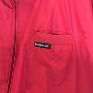 Vintage Red Members Only Light Jacket